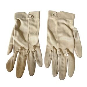 Vintage Gloves Beige Tea Party Easter Size XS Small